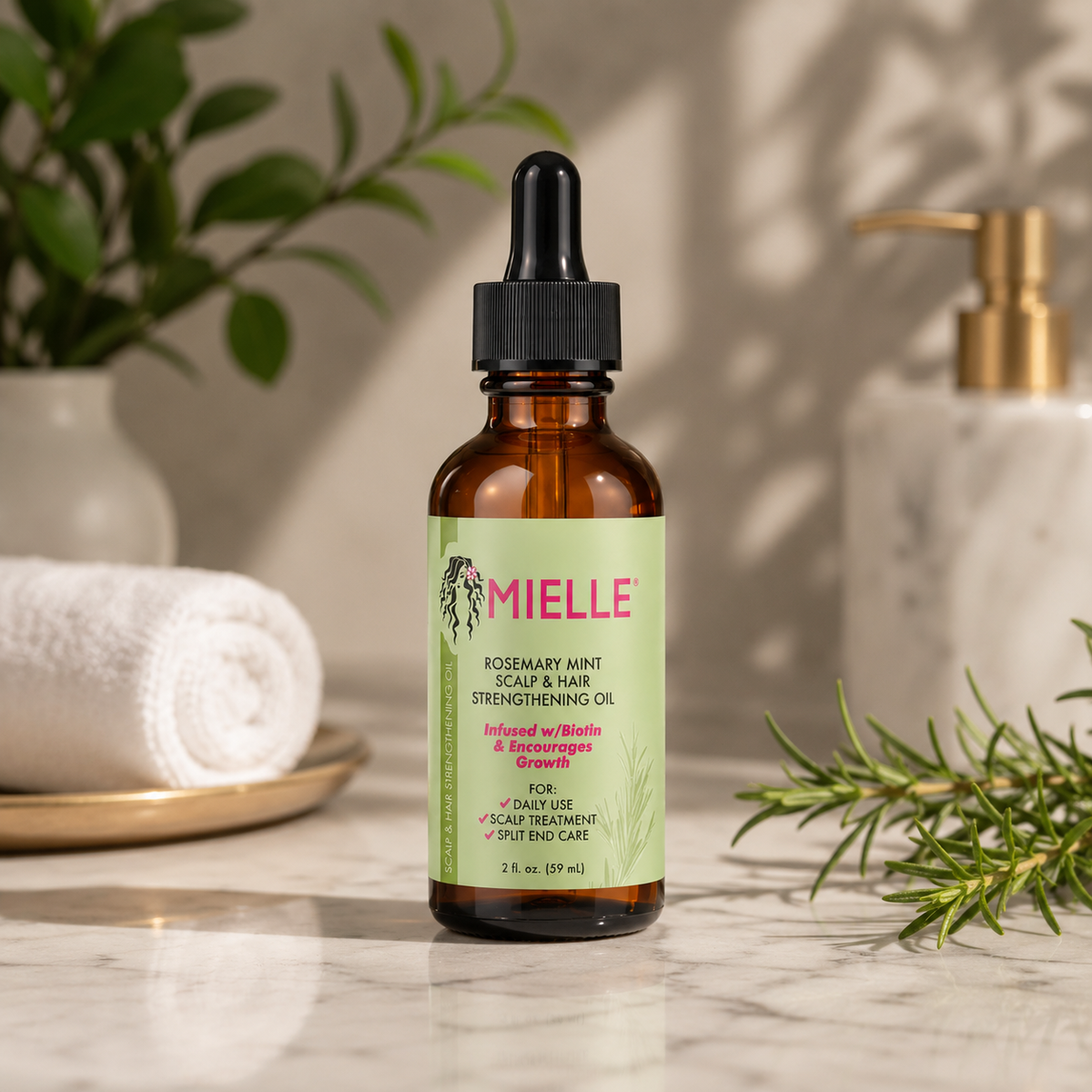 2 Aceite Capilar Mielle Para un cabello fuerte y sano